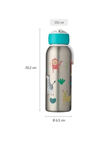 Insulated Bottle Flip Up Campus Açılır Kapanır Termos Su Şişesi 350 ml - Turquoise