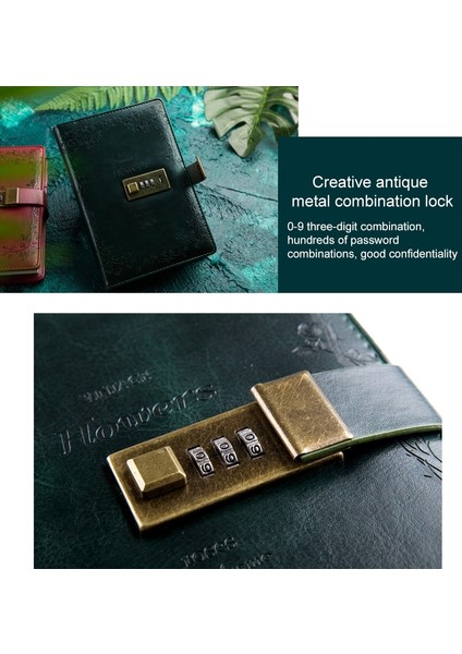 B6 Retro Pu Kapak Defter - Kırmızı (Yurt Dışından)