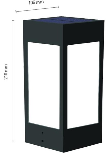 10W Solar Fonksiyonel Bahçe Armatürü