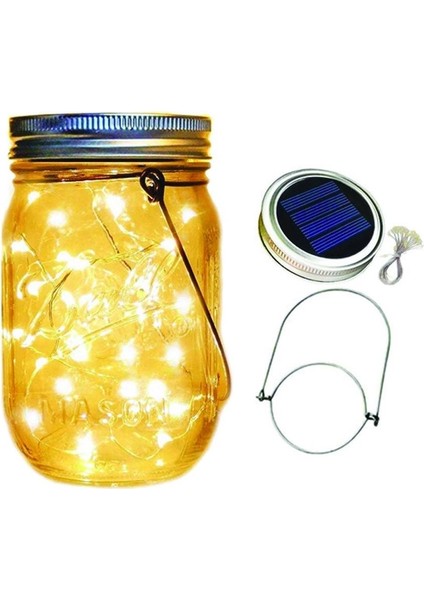 3W Solar Peri Ledli Dekoratif Kavanoz
