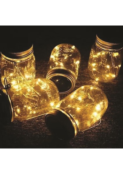 3W Solar Peri Ledli Dekoratif Kavanoz