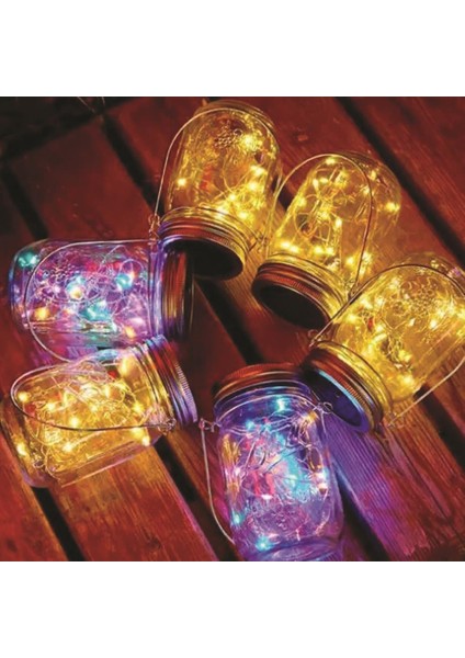 3W Solar Peri Ledli Dekoratif Kavanoz