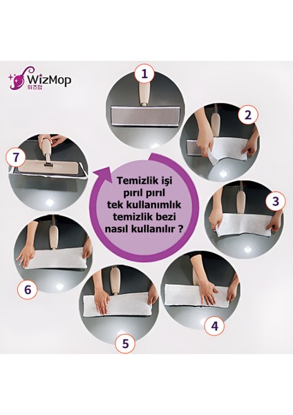 Yapışkanlı Paspas Mop Pedi ve Tek Kullanımlık Mikrofiber Sihirli Temizlik Bezi