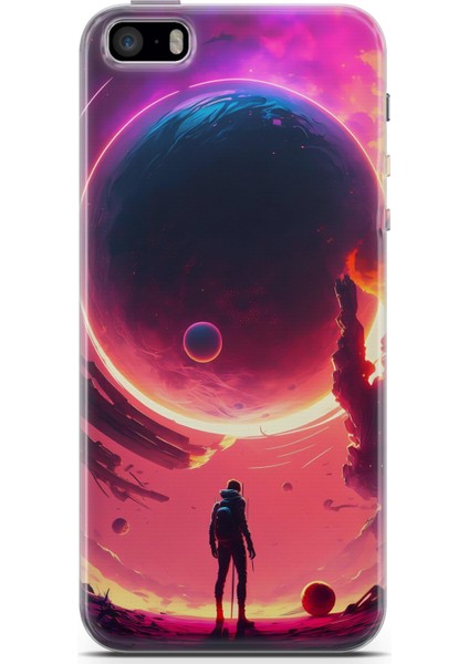 Apple iPhone 5 Uyumlu Kılıf Hd Baskılı Kılıf - Mars Life