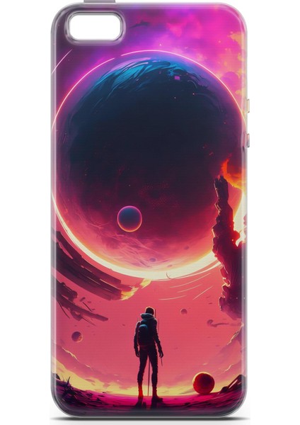 Apple iPhone 5 Uyumlu Kılıf Hd Baskılı Kılıf - Mars Life