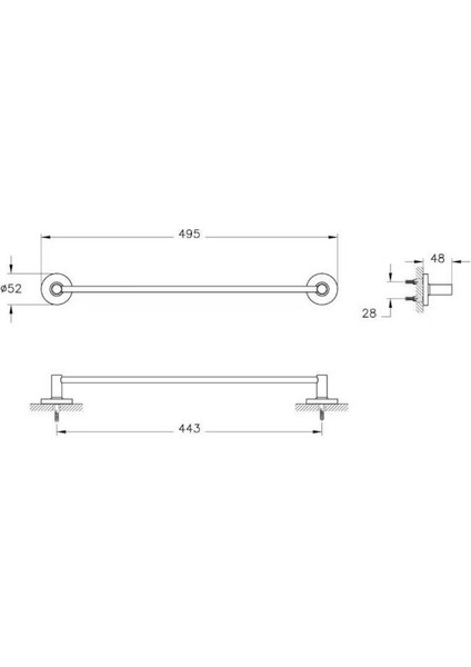 Base 100 A44114 Uzun Havluluk, Krom