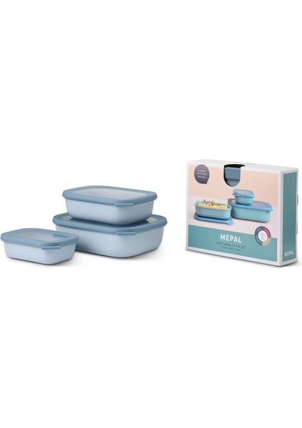 Set Cirqula Rectangular 3 Parça Saklama Kabı (500+1000+2000)