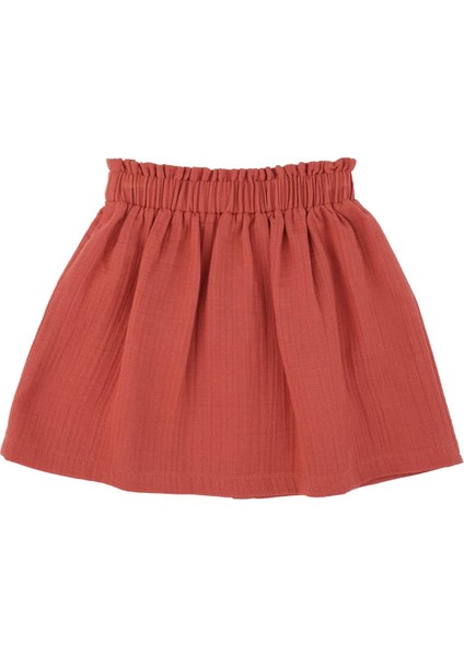 Kız Çocuk Süs Düğmeli Beli Lastikli Etek modelleri