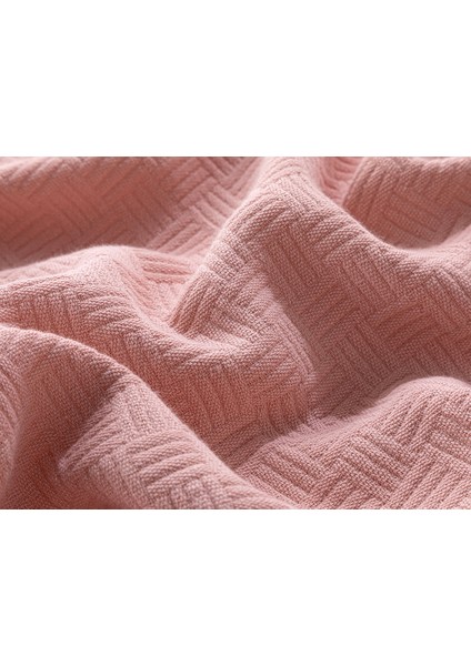 Plain Pamuklu Tek Kişilik Pike 150 x 220 cm Pembe