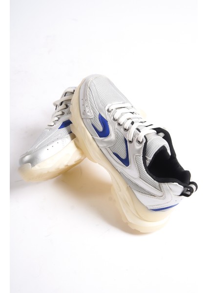 266-GMSM Gümüş/mavi Kadın Spor Ayakkabı & Sneaker