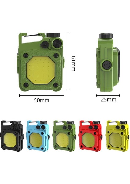 Açık Çok Fonksiyonlu Güçlü Hafif Şarj Edilebilir El Feneri Anahtarlık (Yurt Dışından)