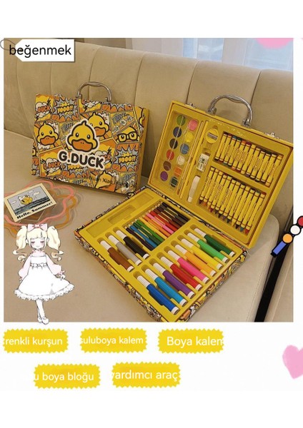 Little Yellow Duck 67 Parça Fırça Seti Hediye Kutusu (Yurt Dışından)