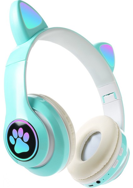 Kedi Kulakları Parlayan Başa Takılan Kablosuz Bluetooth Kulaklık (Yurt Dışından)