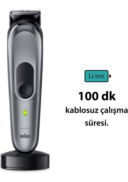 Series 7 MGK7420 Hepsi Bir Arada Şekillendirme Seti, 10’u 1 Arada Erkek Bakım Kiti