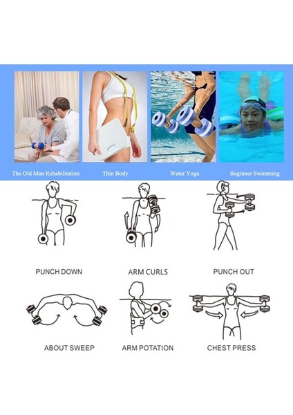 Eva Yüzebilir Dumbell - Gri (Yurt Dışından)