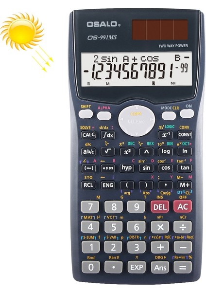 OS-991MS 10+2 Basamaklı Hesap Makinesi - Çok Renkli (Yurt Dışından)