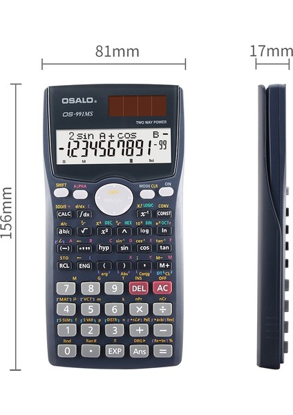 OS-991MS 10+2 Basamaklı Hesap Makinesi - Çok Renkli (Yurt Dışından)