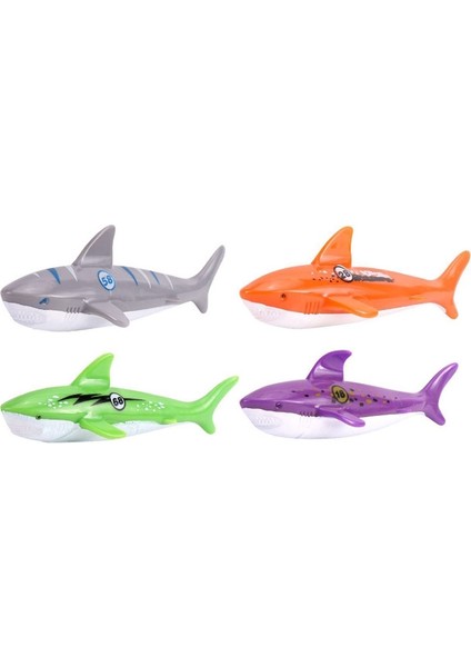 4pcs Köpekbalıkları Dalış Yüzme Havuzu Oyuncakları - Çok Renkli (Yurt Dışından)