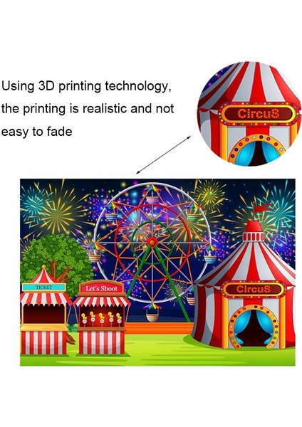 GZPLZ-150 x 100CM Sirk Fotoğrafçılığı Arka Plan Bezi MDA21565 (Yurt Dışından)