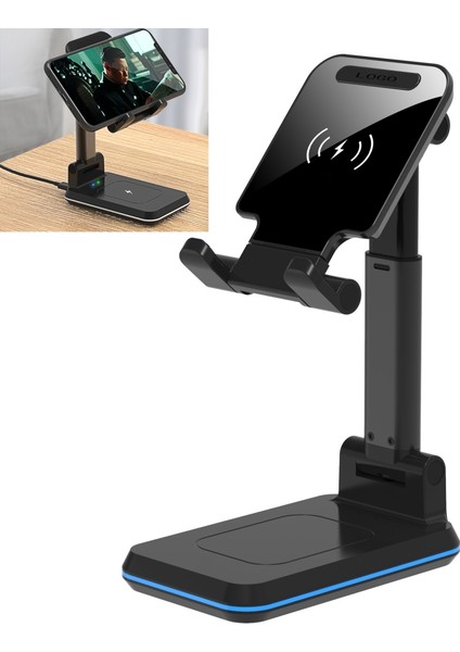Taşınabilir Katlanır Stand Wiress Charger, Stil: Tek Şarj (Yurt Dışından)