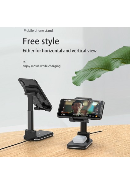 Taşınabilir Katlanır Stand Wiress Charger, Stil: Tek Şarj (Yurt Dışından) indirimleri