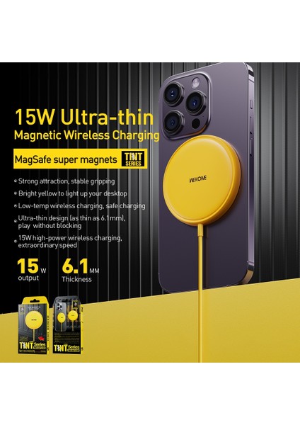 WP-U166 15W Manyetik Wiress Charger (Yurt Dışından) indirimleri