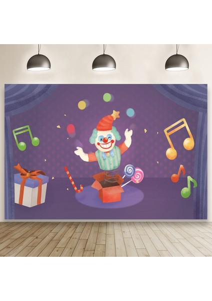 GZPLZ-150 x 100CM Sirk Teması Parti Fotoğrafçılığı Arka Plan Bezi (Yurt Dışından)