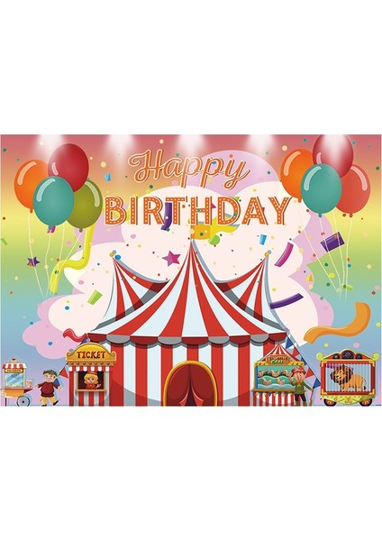 Gzplz-Sirk Arka Plan Asma Bayrak 210X150CM (Yurt Dışından)