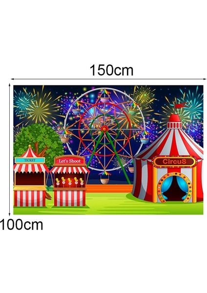 GZPLZ-150 x 100CM Sirk Fotoğrafçılığı Arka Plan Bezi MDT03782 (Yurt Dışından)