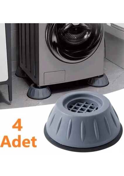 4 Adet Beyaz Eşya Altlığı Ayağı Çamaşır Bulaşık Makinası Buzdolabı Yükseltici Titreşim Önleyici