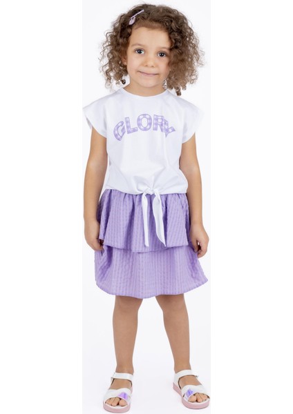 Kız Çocuk Önü Bağlamalı Bluz