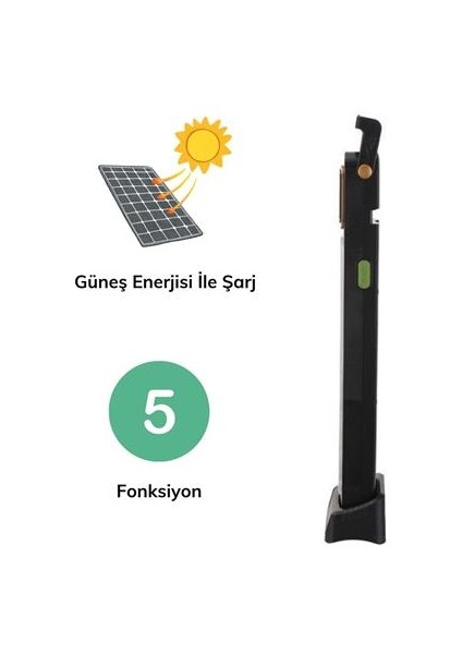 5 Fonksiyonlu Güneş Enerjisi İle Şarj Olabilen 48 Ledli Işıldak,aydınlatma PR-3838