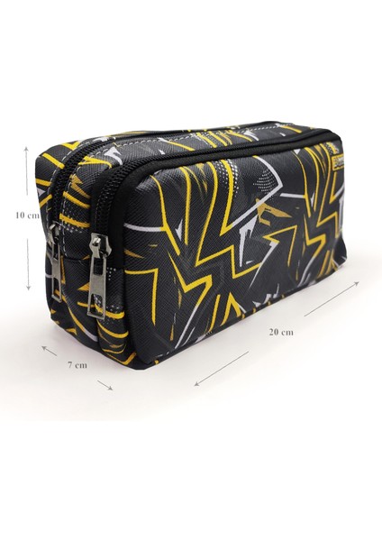 Kalem Kutusu Siyah Kamuflaj Kalemkutu Vegan Deri Iki Bölmeli Kalemlik indirimleri