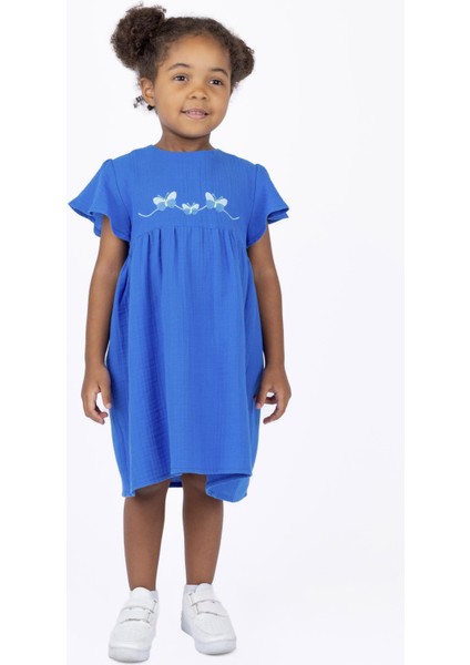 Kız Çocuk İşlemeli Elbise