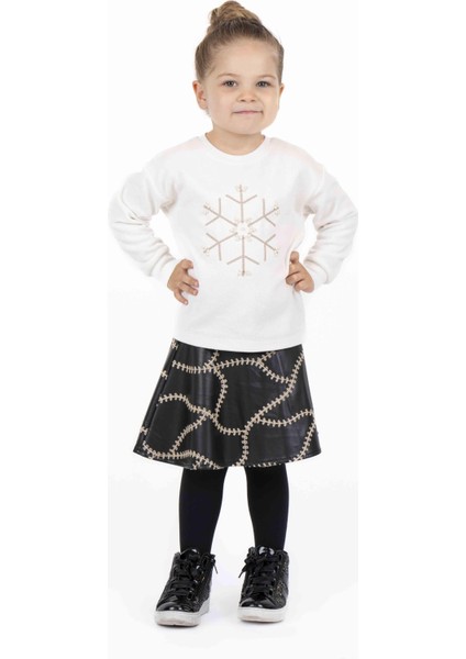 Kız Çocuk Deri Işlemeli Etek Bb22kk12054