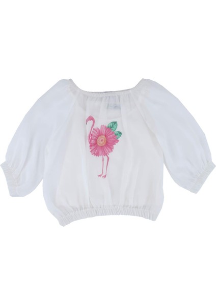 Kız Çocuk Yarım Kollu Baskılı Bluz Takım fiyatları