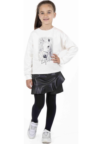 Kız Çocuk Baskılı Sweatshırt BK22KK14058