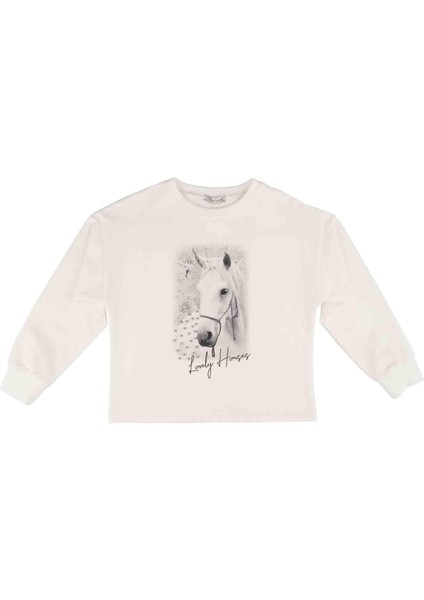 Kız Çocuk Baskılı Sweatshırt BK22KK14058 fiyatları