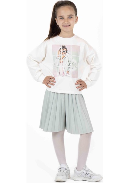 Kız Çocuk Baskılı Sweatshırt BK22KK14081