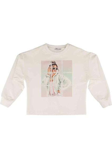 Kız Çocuk Baskılı Sweatshırt BK22KK14081 fiyatları