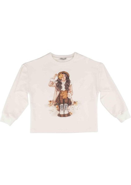 Kız Çocuk Baskılı Sweatshırt BK22KK14009 fiyatları