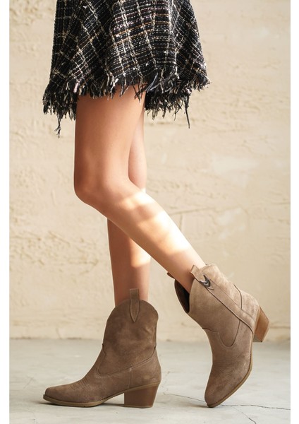 Kadın Grant Kısa Kovboy Bot - Vizon modelleri