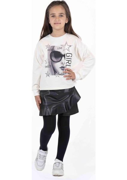 Kız Çocuk Baskılı Sweatshırt BK22KK14082