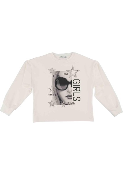 Kız Çocuk Baskılı Sweatshırt BK22KK14082 fiyatları