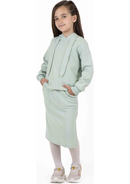 Kız Çocuk Süs Ipli Kapüşonlu Sweatshırt