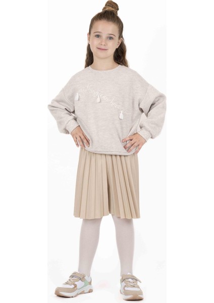 Kız Çocuk Püskül Detaylı Sweatshırt BK22KK14089 fırsatları