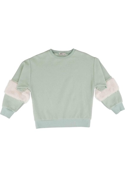 Kız Çocuk Blok Peluş Detaylı Sweatshırt indirimleri