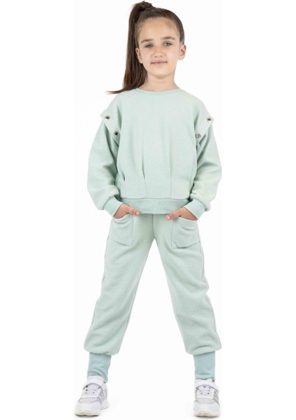 Kız Çocuk Kuşgözü Detaylı Sweatshırt fırsatları