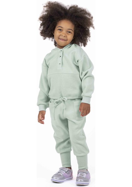 Kız Çocuk Önü Düğmeli Sweatshırt BB22KK12069