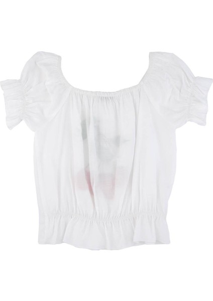 Kız Çocuk Beli Lastikli Baskılı Bluz BK23YK14099 fırsatları